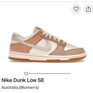 Nike Dunks Low SE Australia Women’s Shoes Size 8.5W Sail/Sandrift/Amber Brown
